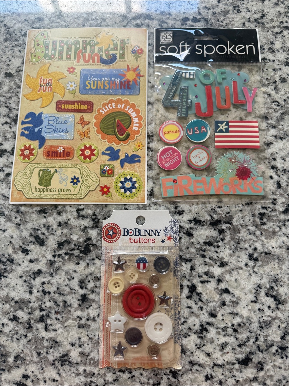 Scrapbooking Summer Themed Stickers